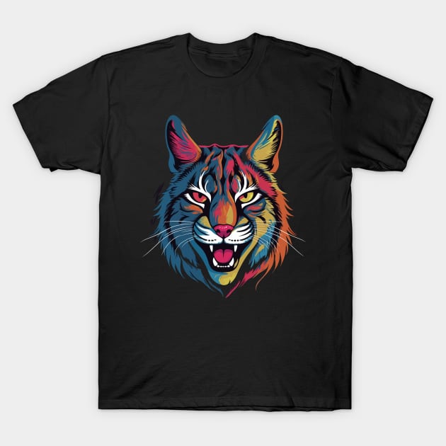 American Bobcat Smiling T-Shirt by JH Mart